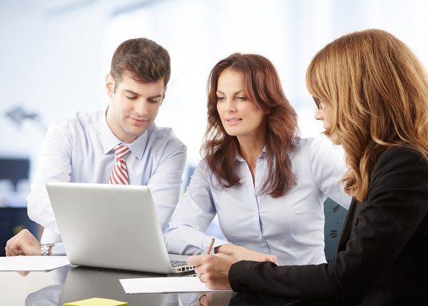 Business people working in group